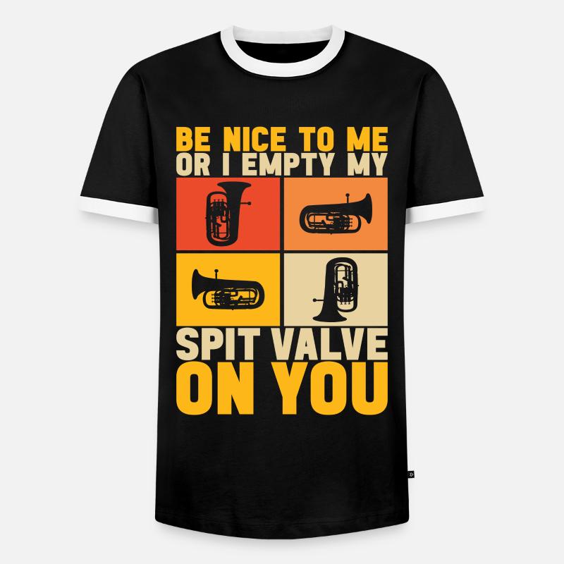 Euphonium Euphoniumspieler - Männer Kontrast-T-Shirt - Schwarz/Weiß