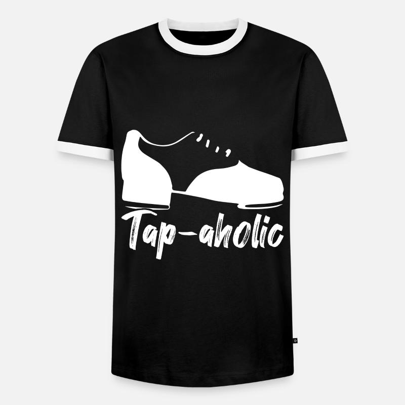 Stepptanz Stepptänzer - Männer Kontrast-T-Shirt - Schwarz/Weiß