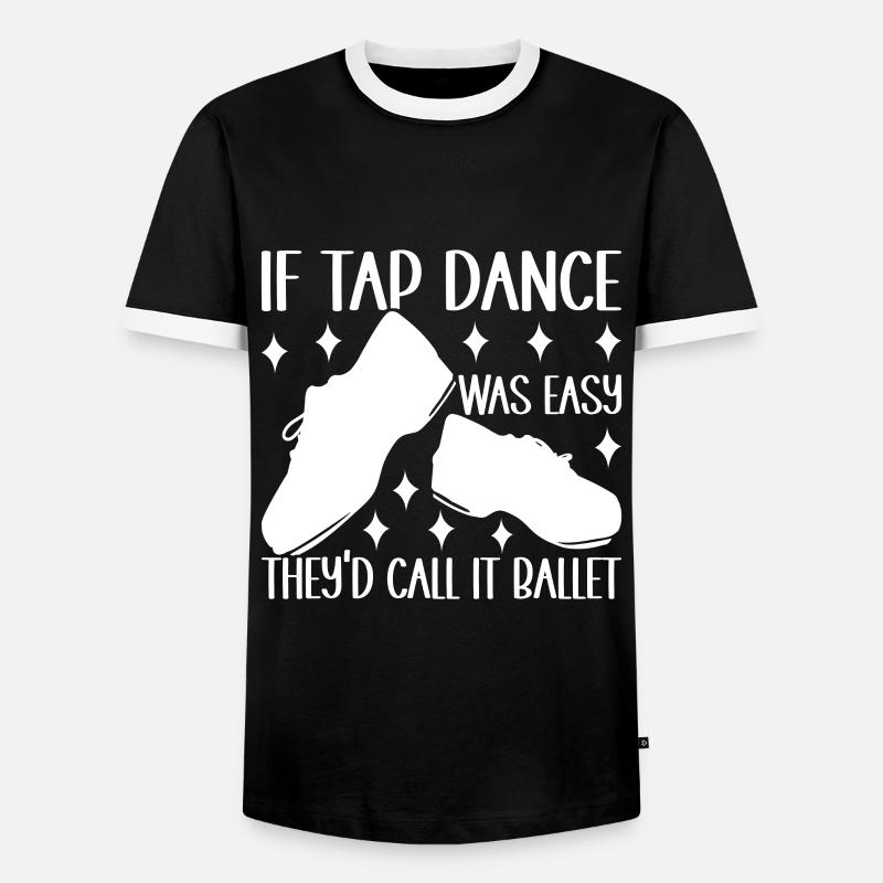 Stepptanz Stepptänzer - Männer Kontrast-T-Shirt - Schwarz/Weiß