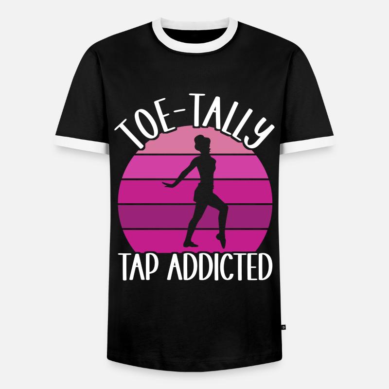 Stepptanz Stepptänzer - Männer Kontrast-T-Shirt - Schwarz/Weiß