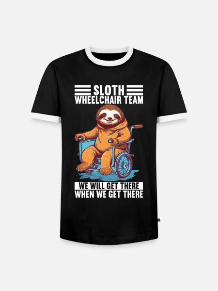 Rollstuhlfahrer Rollstuhl - Männer Kontrast-T-Shirt - Schwarz/Weiß