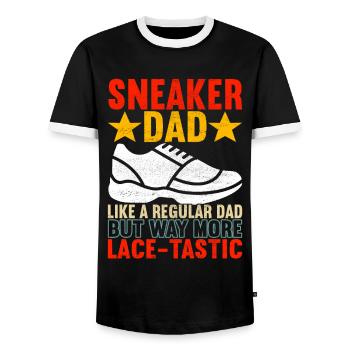 Sneakerhead Collectionneur de baskets - T-shirt contrasté Homme - noir/blanc - Devant - AI Model Female 172 light (172cm) & AI Model Male 178 light (178cm)