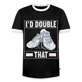 Sneakerhead Collectionneur de baskets - T-shirt contrasté Homme - noir/blanc - Devant - AI Model Female 172 light (172cm) & AI Model Male 178 light (178cm)