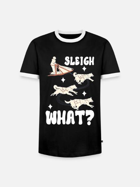 Schlittenfahren Schlittenhunde - Männer Kontrast-T-Shirt - Schwarz/Weiß