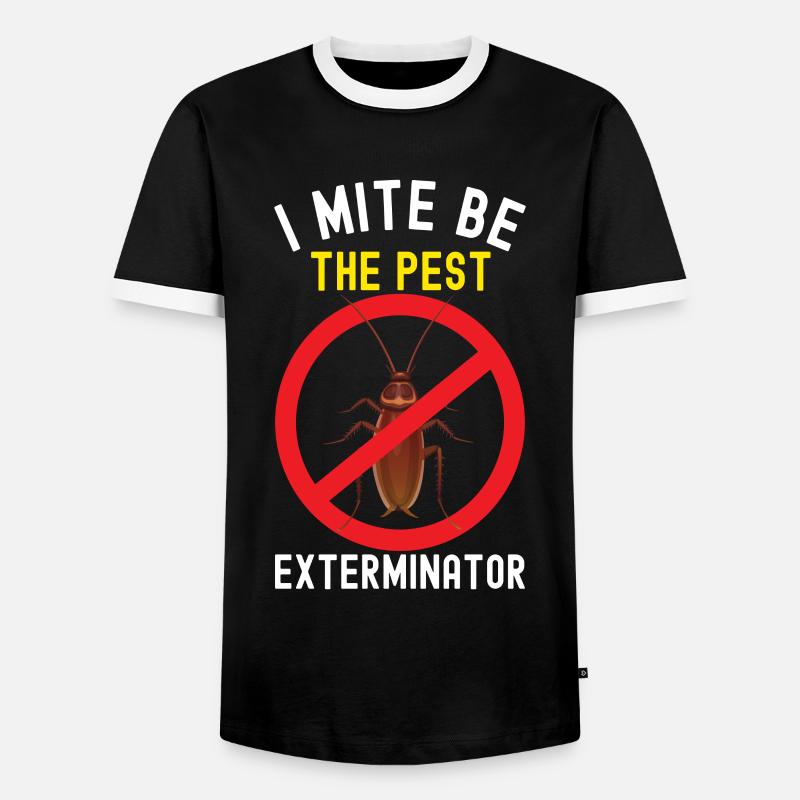 Pest Control Exterminator - Men's Ringer Shirt - black/white