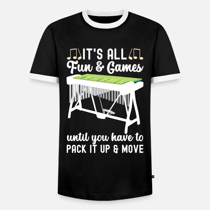 Vibraphon, vibraphonist - Men's Ringer Shirt - black/white
