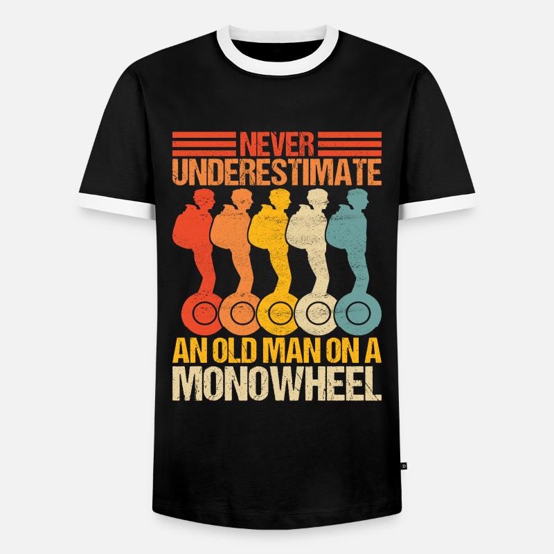 EUC Monowheel - Männer Kontrast-T-Shirt - Schwarz/Weiß
