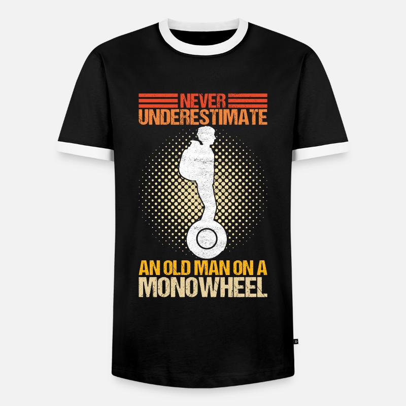 EUC Monowheel - Men's Ringer Shirt - black/white