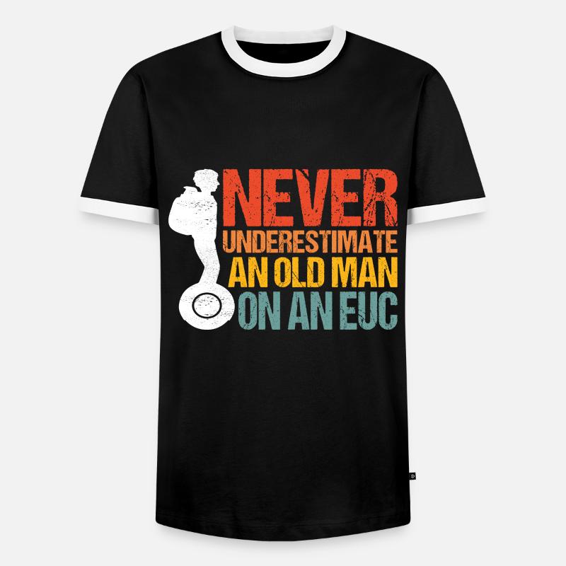 EUC Monowheel - Men's Ringer Shirt - black/white