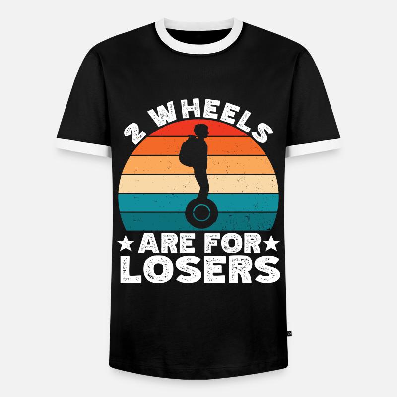 EUC Monowheel - Männer Kontrast-T-Shirt - Schwarz/Weiß