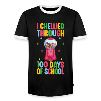 Gumball Machine Kaugummiautomat - Männer Kontrast-T-Shirt - Schwarz/Weiß - Vorne - AI Model Female 172 light (172cm) & AI Model Male 178 light (178cm)