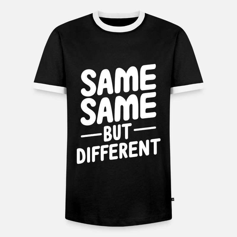 Same same but different - Men's Ringer Shirt - black/white