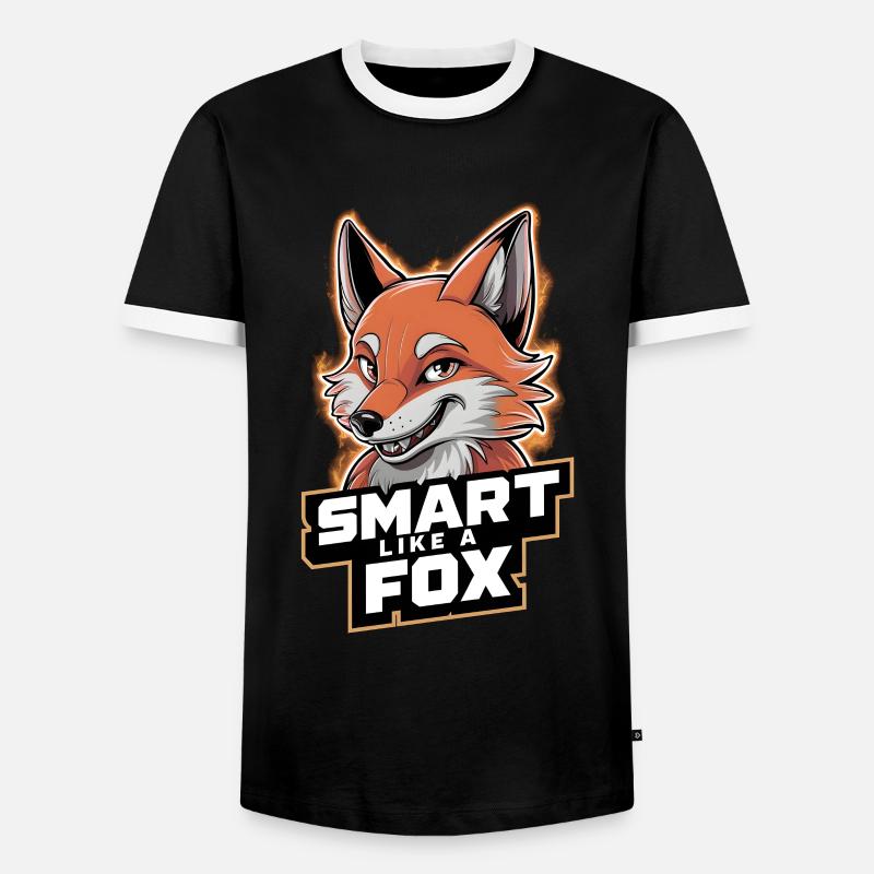 Smart like a fox - Men's Ringer Shirt - black/white