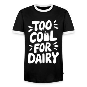Intolérance au lactose Intolérance au lactose - T-shirt contrasté Homme - noir/blanc - Devant - AI Model Female 172 light (172cm) & AI Model Male 178 light (178cm)