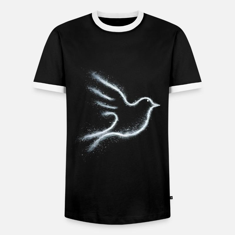 Bird - Men's Ringer Shirt - black/white