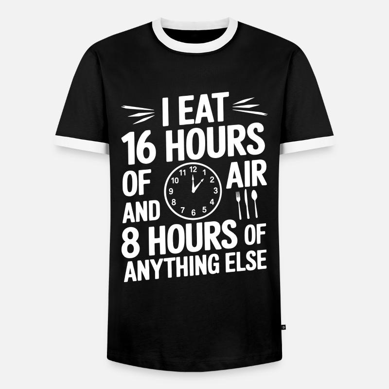 Intermittent fasting Intermittent fasting - Men's Ringer Shirt - black/white