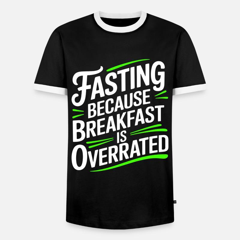 Intermittent fasting Intermittent fasting - Men's Ringer Shirt - black/white