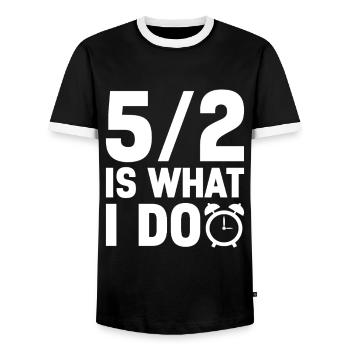 Intermittent fasting Intermittent fasting - Men's Ringer Shirt - black/white - Front - AI Model Female 172 light (172cm) & AI Model Male 178 light (178cm)