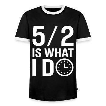Jeûne intermittent Jeûne intermittent - T-shirt contrasté Homme - noir/blanc - Devant - AI Model Female 172 light (172cm) & AI Model Male 178 light (178cm)