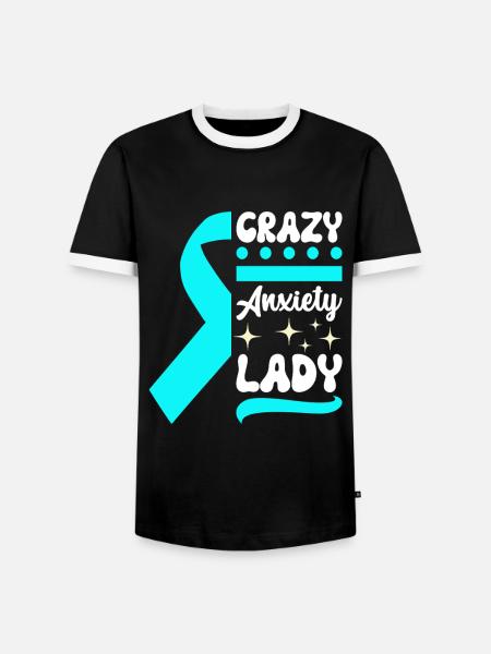 Angststörung Anxiety disorder - Männer Kontrast-T-Shirt - Schwarz/Weiß
