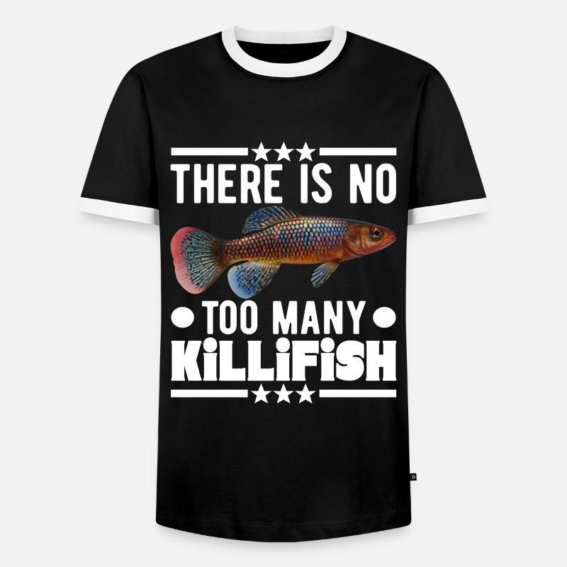 Killifisch Eierlegender Zahnkrapfen Aquarium - Männer Kontrast-T-Shirt - Schwarz/Weiß
