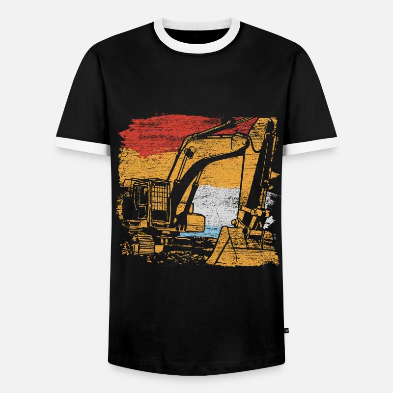 Bagger - Männer Kontrast-T-Shirt - Schwarz/Weiß