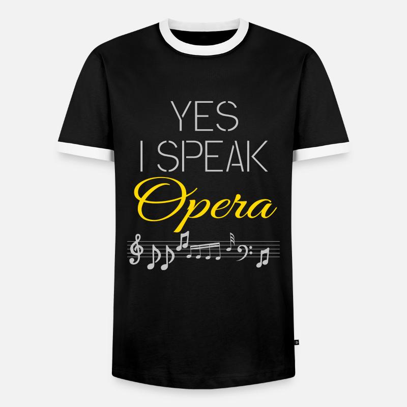 Opera gift idea - Men's Ringer Shirt - black/white