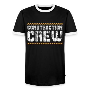 Bauarbeiter - Männer Kontrast-T-Shirt - Schwarz/Weiß - Vorne - AI Model Female 172 light (172cm) & AI Model Male 178 light (178cm)