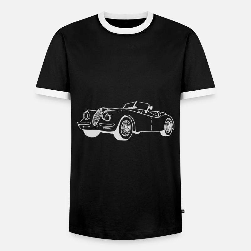 Auto Oldtimer - Männer Kontrast-T-Shirt - Schwarz/Weiß