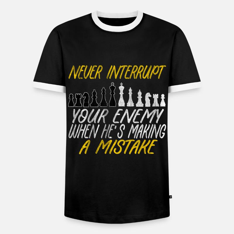 Chess opponents - Men's Ringer Shirt - black/white
