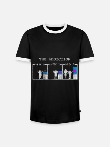 Aquarium - Männer Kontrast-T-Shirt - Schwarz/Weiß