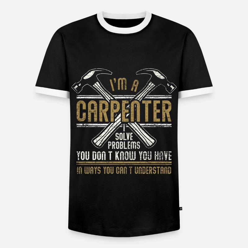 Carpenter problems - Men's Ringer Shirt - black/white