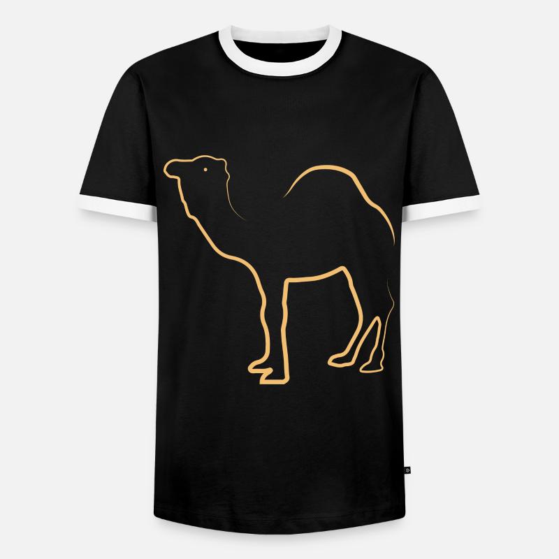 Kamel Camel Dromedar - Männer Kontrast-T-Shirt - Schwarz/Weiß
