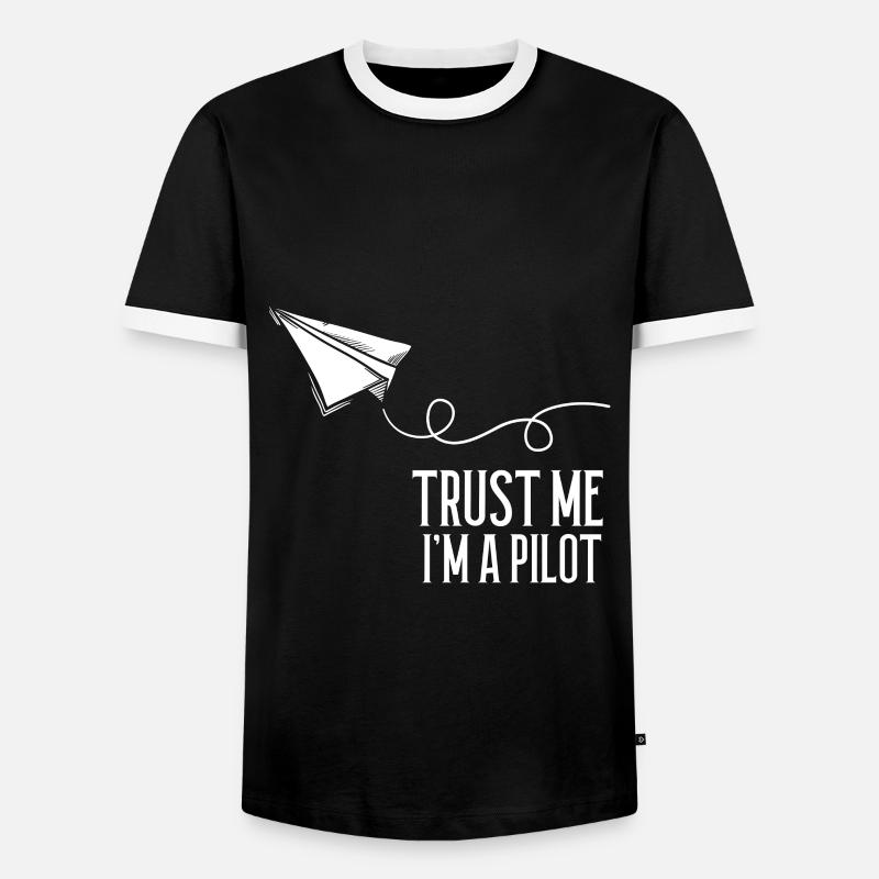 pilot - Men's Ringer Shirt - black/white