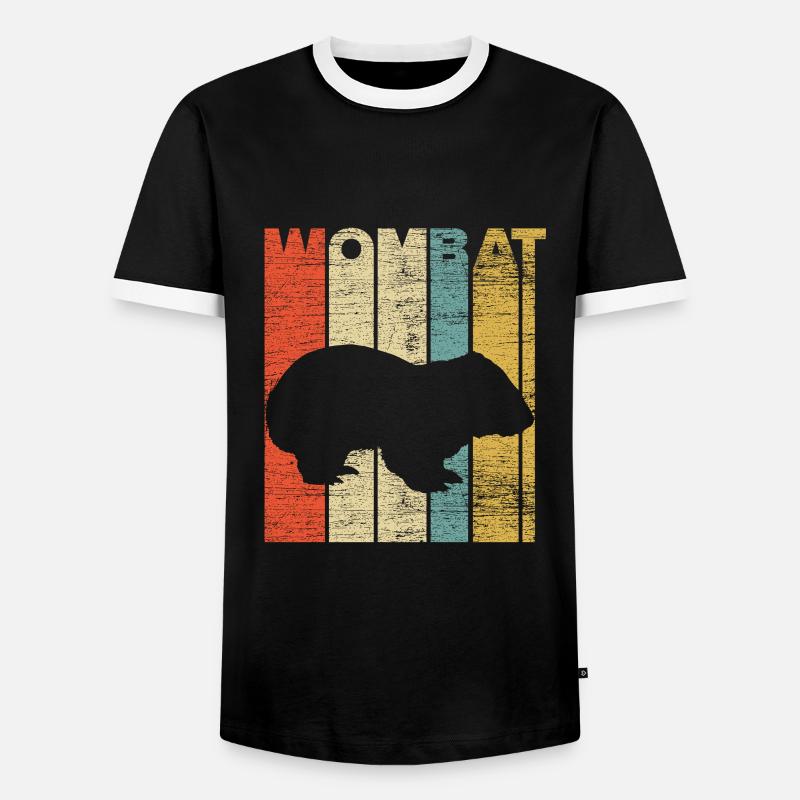 Wombat Geschenkidee - Männer Kontrast-T-Shirt - Schwarz/Weiß