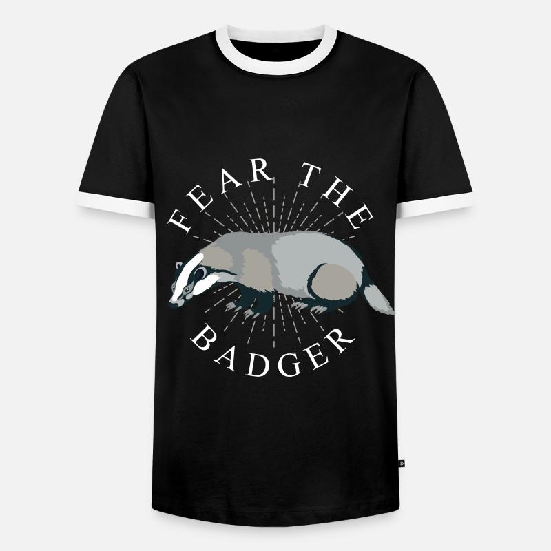 Badger hunter - Men's Ringer Shirt - black/white