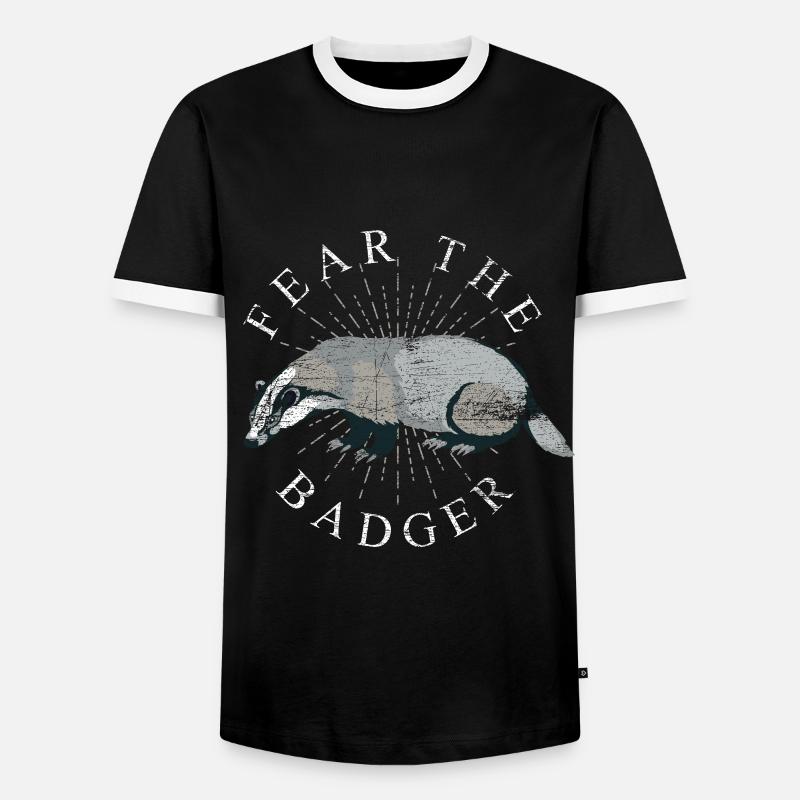 Badger gift idea - Men's Ringer Shirt - black/white