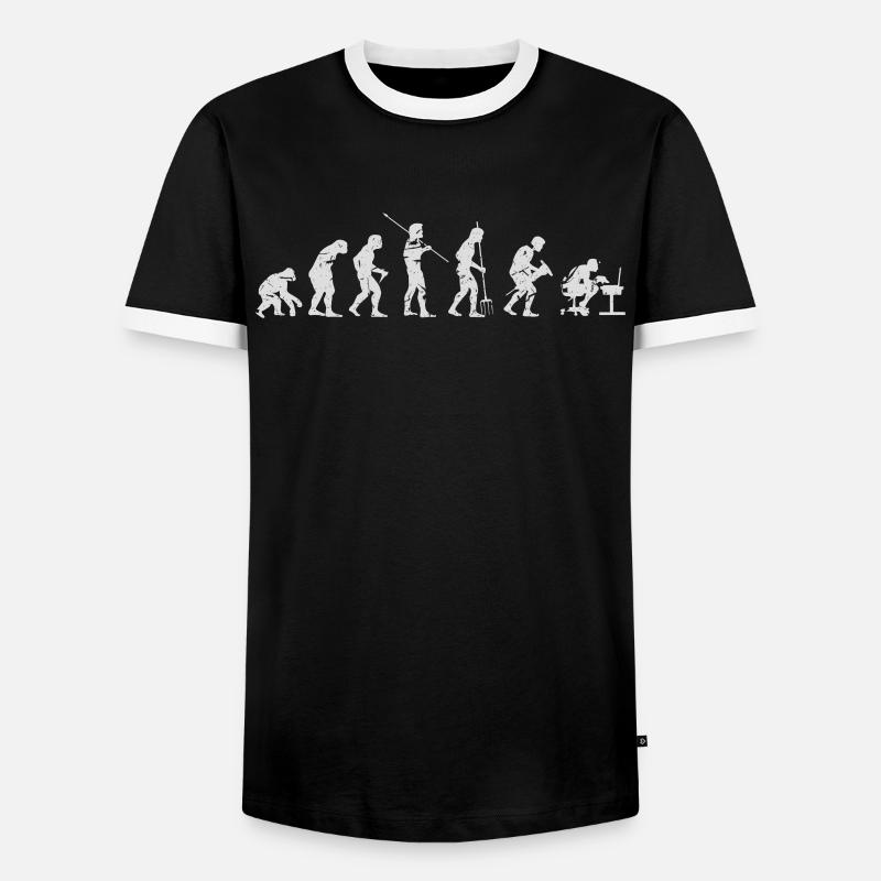 Evolution Informaticiens - T-shirt contrasté Homme - noir/blanc