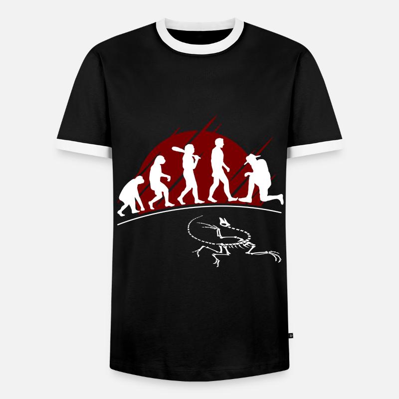 Evolution Archéologue - T-shirt contrasté Homme - noir/blanc