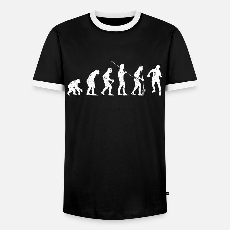 Table tennis evolution - Men's Ringer Shirt - black/white