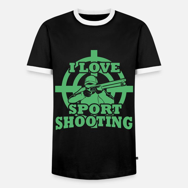 Firing range - Men's Ringer Shirt - black/white