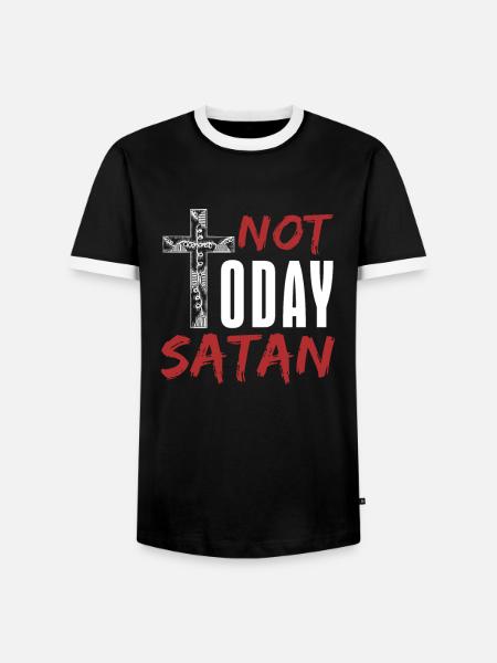 devil - Men's Ringer Shirt - black/white