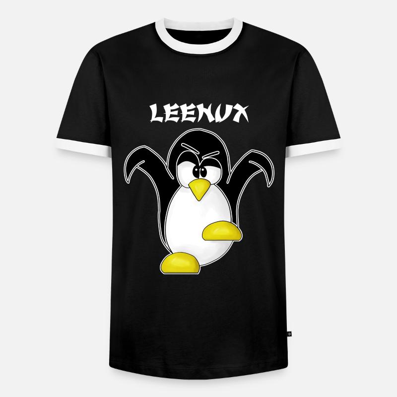 Linux Computer Nerd Geek Cadeau Admin. Informatique - T-shirt contrasté Homme - noir/blanc