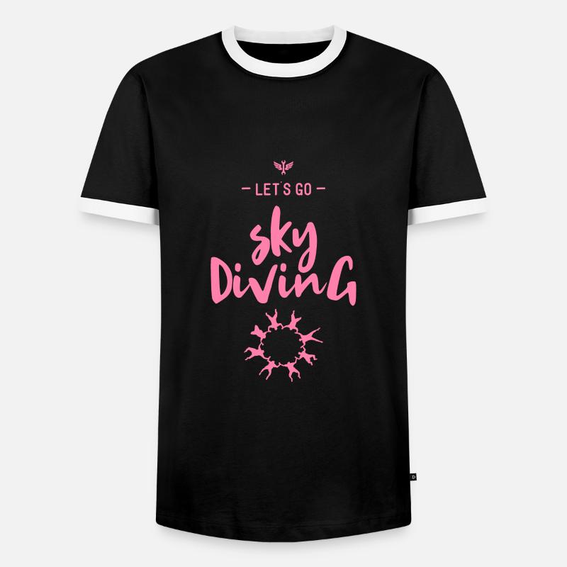 Skydive - Men's Ringer Shirt - black/white