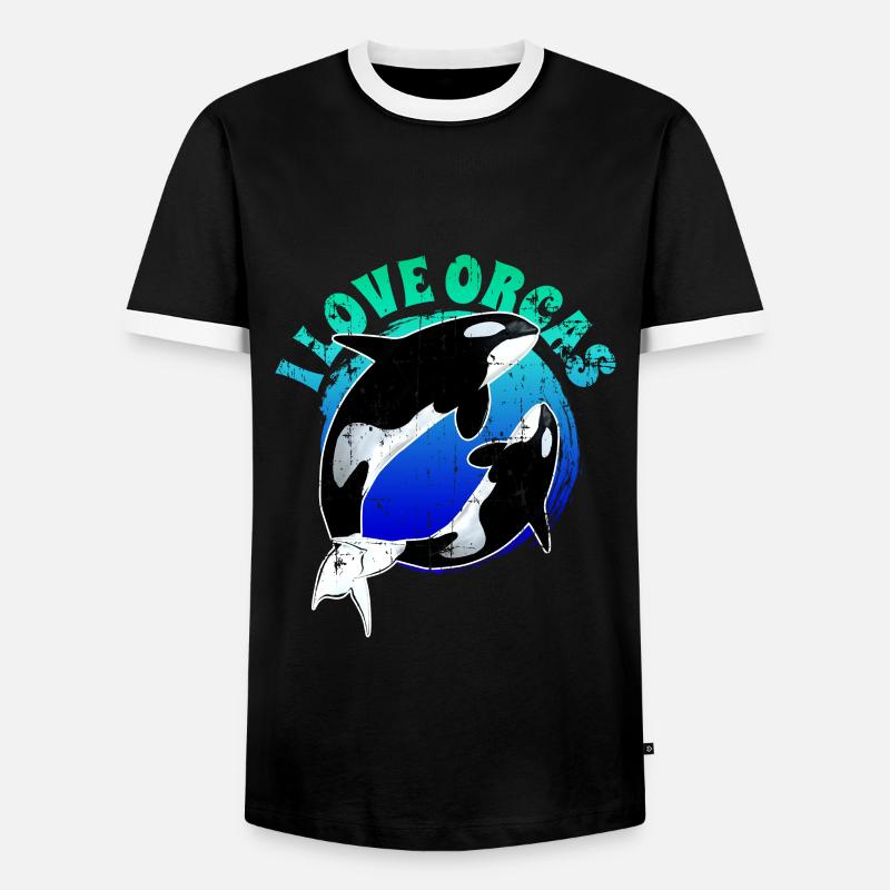 Orca Orca - Men's Ringer Shirt - black/white