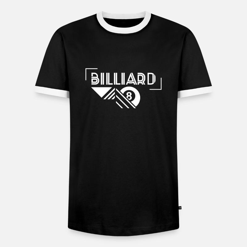 Pool Billiards - Men's Ringer Shirt - black/white
