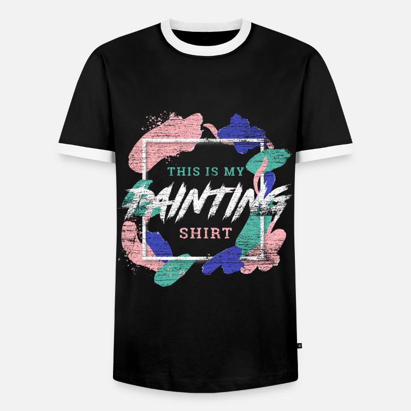 painter - Men's Ringer Shirt - black/white