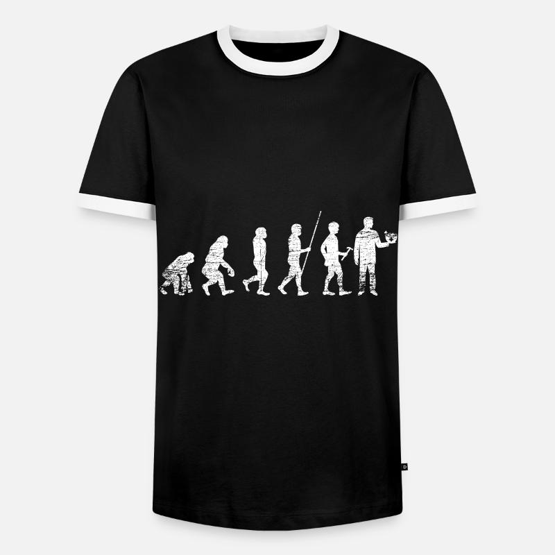 Evolution Pharmazeut - Männer Kontrast-T-Shirt - Schwarz/Weiß