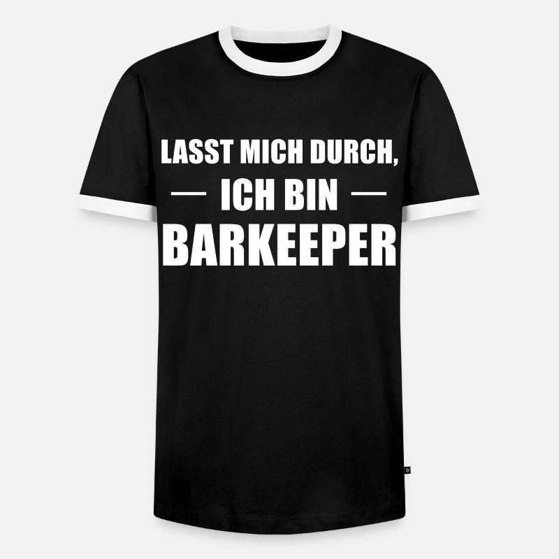 Bartender bartender spells gift - Men's Ringer Shirt - black/white