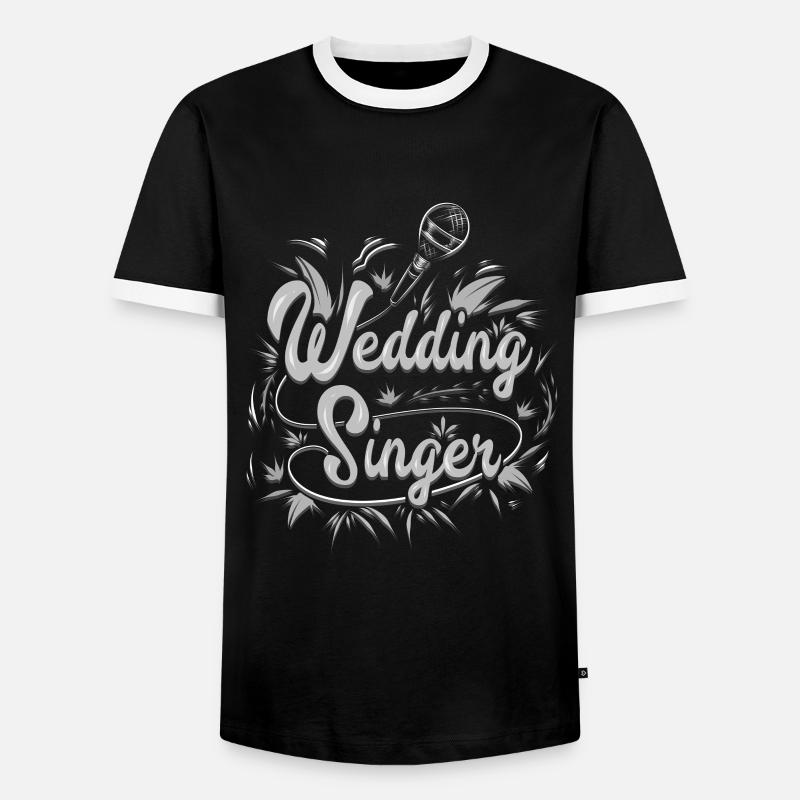 Wedding singer - Men's Ringer Shirt - black/white